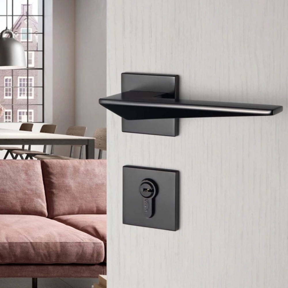 Modern Door Handle, MCM Locking Knob Mid Century Modern